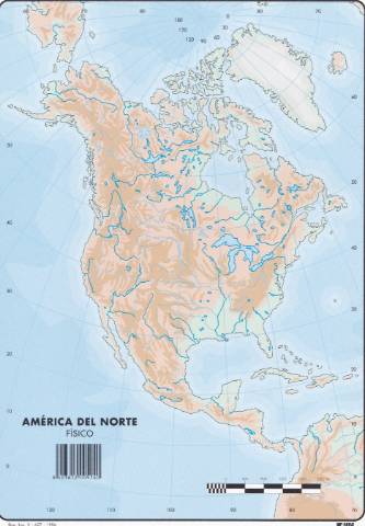 Foto de Mapa Mudo Din A4. América del Norte Físico (630357)