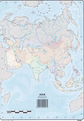 Foto de Mapa Mudo Din A4. Asia Político (630362)