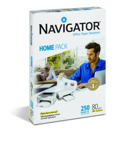 Foto de Navigator Home Pack - Papel multifunción, Paquete de 250 hojas, A4 - 80 gr - Blanco (122121)