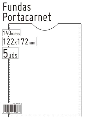 Foto de Funda Portacarnet 46008  122 x 172mm. Paquete de 5 unidades (125288)