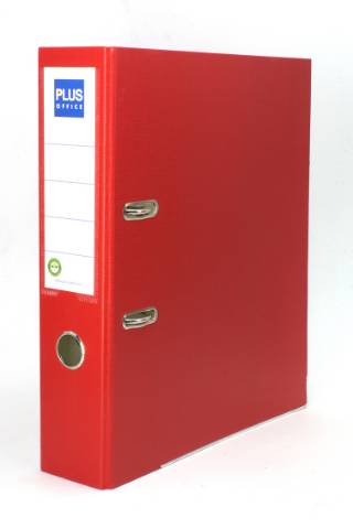 Foto de Archivador Palanca Forrado, Lomo Ancho, Formato Din A4, Color Rojo. Marca Plus (180379)