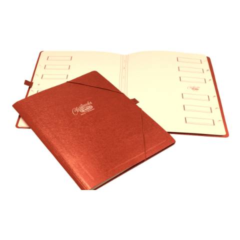 Foto de Carpeta Clasificadora con 12 Departamentos en cartón Mod.30 Saro. Color Rojo (126537)