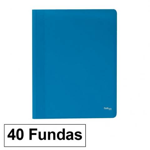 Foto de Carpeta de Fundas, Formato Din A4 con 40 Hojas de 35 mcs, Soldadas al Lomo. Opaca Azul (180660)