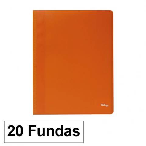 Foto de Carpeta de Fundas, Formato Din A4 con 20 Hojas de 35 mcs, Soldadas al Lomo. Opaca Naranja (180654)