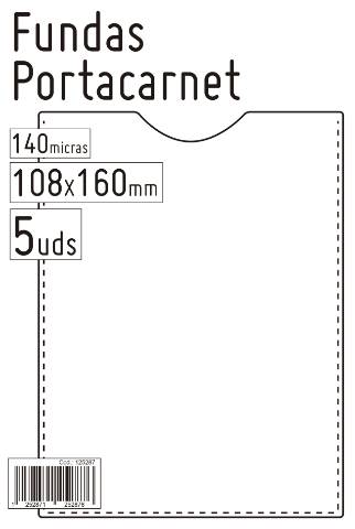 Foto de Funda Portacarnet 46007  108 x 160mm. Paquete de 5 unidades (125287)