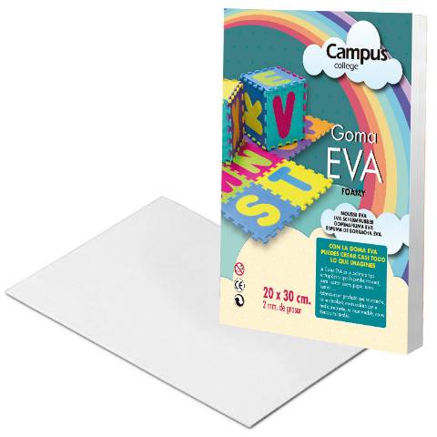 Foto de Lámina Goma Eva 2mm. Formato Din A4, Blanco (630457)