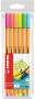 Foto de Rotulador Stabilo Point 88 Fineliner punta de fibra de 0.4mm. Bolsa de 6 colores Neón (119046)