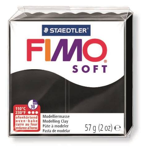 Foto de Pasta de Moldear Fimo Soft 56 gr. Negro (802009)