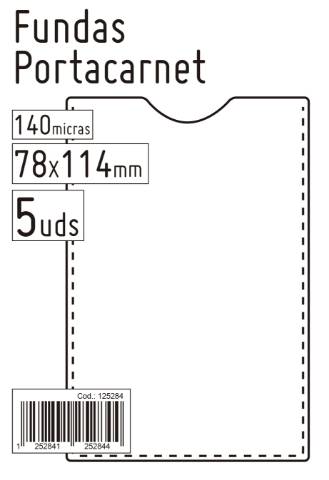 Foto de Funda Portacarnet 46003  78 x 114mm. Paquete de 5 unidades (125284)