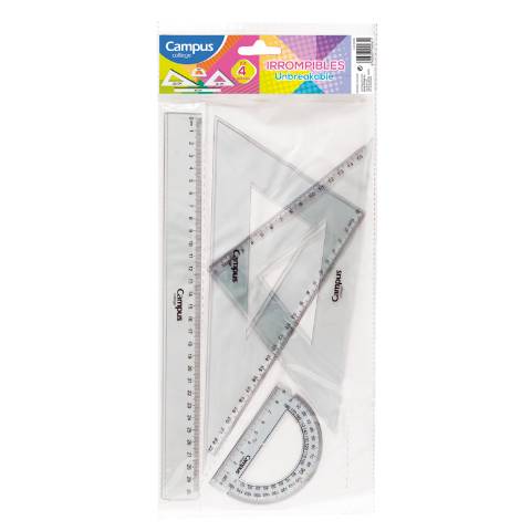 Foto de Juego de Reglas de 30 cm. Campus IRROMPIBLE con 4 piezas (600382)