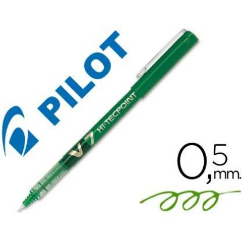 Foto de Rotulador Pilot V-7. Blíster de 1 unidad en color Verde (127016)