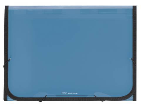 Foto de Clasificador de fuelle en polipropileno con 12 compartimentos, Formato Din A4, cierre con gomas. ColoresTraslúcidos (180413)