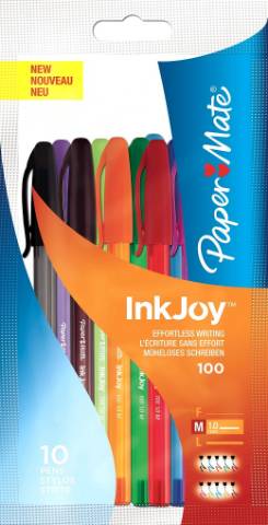 Foto de Bolígrafo Inkjoy 100 con capuchón. Blister 10 unidades Fantasía surtidos (957191)