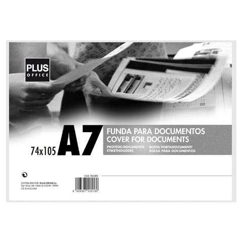 Foto de Funda documentos 105 x 75 Formato Din A7. Cristal Extra rígida (180455)