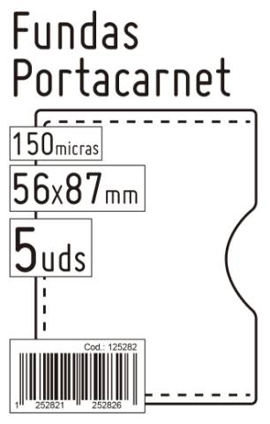 Foto de Funda Portacarnet 46001  56 x 87mm. Paquete de 5 unidades (125282)