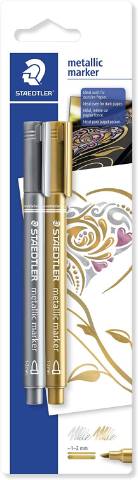 Foto de Rotulador Metalizado Staedtler. Blíster de 2 unidades Oro/Plata (124798)