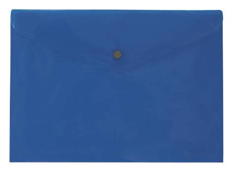 Foto de Dosier Sobre en polipropileno con broche en formato Din A6 y capacidad de 50 hojas en horizontal. Plus office 2016 en color Azul (180471)