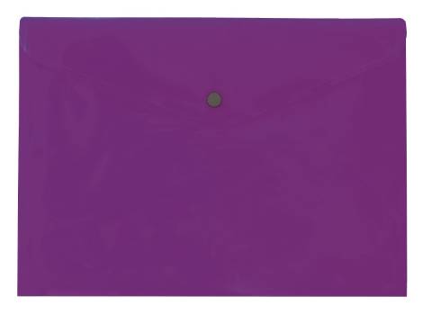 Foto de Dosier Sobre en polipropileno con broche en formato Din A4 y capacidad de 50 hojas en horizontal. Plus office 2020 en color Violeta (180387)