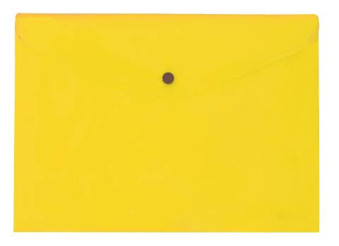 Foto de Dosier Sobre en polipropileno con broche en formato Din A4 y capacidad de 50 hojas en horizontal. Plus office 2020 en color Amarillo (180237)