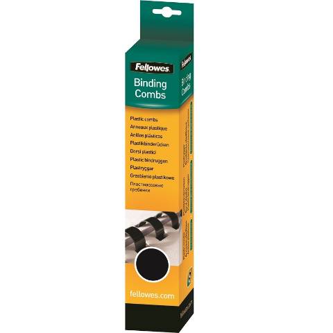 Foto de Canutillos de Plástico para Encuadernar 12 mm. Pack/25 Negro (128111)