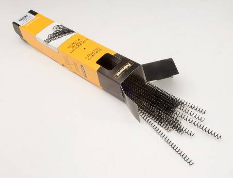 Foto de Espirales Metálicas paso 5:1 de 6mm en Negro. Caja de 100 unidades (220430)