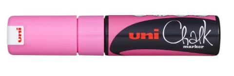Foto de Rotulador marcador de Tiza Líquida Uni Chalk Grueso. Trazo 8.0mm. Rosa (120277)