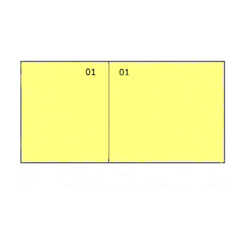 Foto de Talonario de Caja/Mostrador T-29 numerados, 100x50 con 100 hojas en color amarillo (001412)