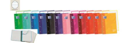 Foto de Bloc Cuaderno de espiral Microperforado Tapa Forrada, Formato Din A4 con 80 hojas 90 gr. Oxford Cuadros (120017)