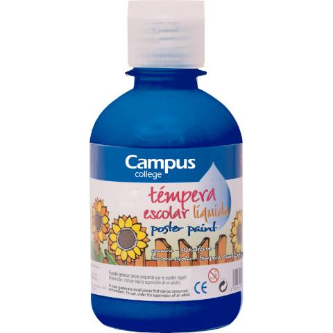 Foto de Témpera líquida escolar Campus 250 ml. Azul (630567)