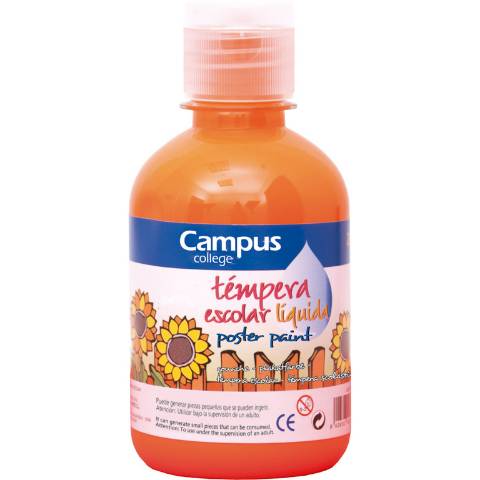 Foto de Témpera líquida escolar Campus 250 ml. Marrón (630570)