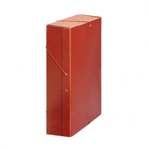 Foto de Carpeta de Proyectos, Cartón Gofrado y cierre gomas, 9cm Roja (180172)