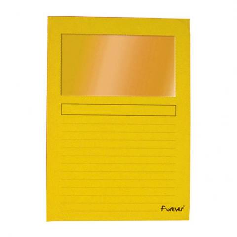 Foto de Subcarpetas Din A4 con ventana . Paquete de 25 unidades en color amarillo (180821)