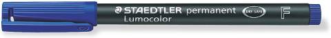 Foto de Rotulador Marcador permanente de Staedtler OHP Lumocolor 318 con punta de 0.6mm. Blíster de 1 unidad en azul (127267)