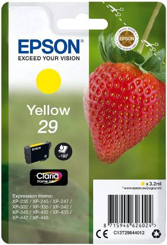 Foto de Inkjet original de Epson T2984.40 Amarillo. Cartucho de tinta Amarillo (123669)
