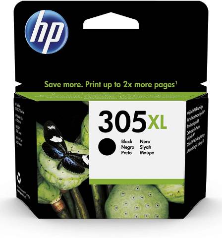 Foto de Inkjet original de HP 3YM62AE Nº 305XL Negro. Cartucho de tinta Negro (128618)