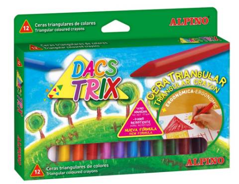 Foto de Pintura cera semi-blanda Triángular. Dacstrix 12 colores (128405)