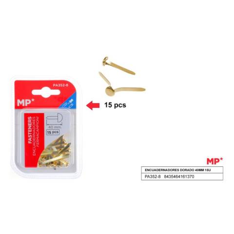 Foto de Encuadernadores Dorados 40mm. MP Caja de 15 (128654)