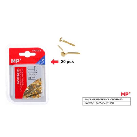 Foto de Encuadernadores Dorados 30mm. MP Caja de 20 (128653)