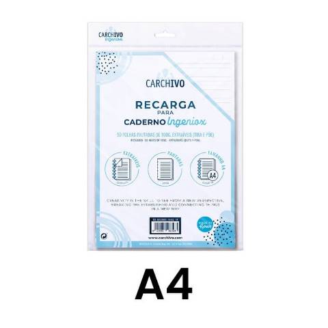 Foto de Recambio Cuaderno Ingeniox, crea tu propio cuaderno A4, 50 Hojas. Rayas (128997)