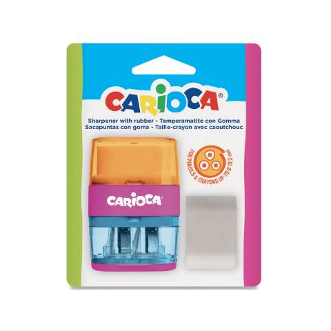 Foto de Sacapuntas de Dos Agujeros Con Deposito Y Con Goma Carioca (129339)