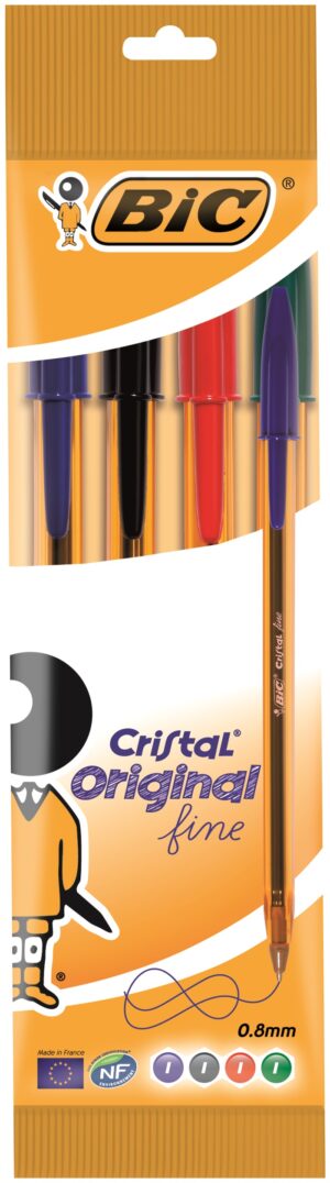 BOLIGRAFO BIC CRISTAL FINE SURT.BOL/ 4