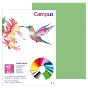 CARTULINA FORMATO DIN-A3 PTE/50 VERDE MANZANA