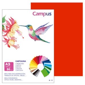 CARTULINA FORMATO DIN-A3 PTE/50 ROJO