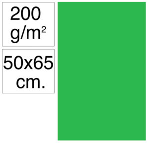 CARTULINA GDE.50x65 VERDE BILLAR