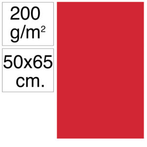 CARTULINA GDE.50x65 ROJA