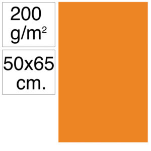 CARTULINA GDE.50x65 NARANJA