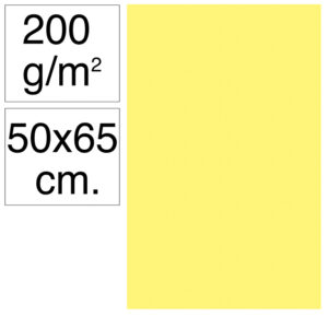CARTULINA GDE.50x65 AMARILLO LIMON