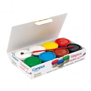 TEMPERA CAJA SURT. CAMPUS 7+1 FRASCOS