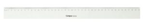 REGLA PLASTICO CAMPUS 40 CM.TRANSP.CON FUNDA