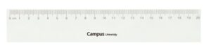 REGLA PLASTICO CAMPUS 20 CM.TRANSP.CON FUNDA
